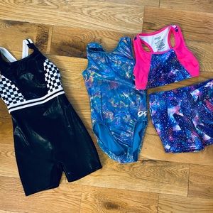 Gymnastics Outfits Lot of 3 Size 7 -8 Never Worn